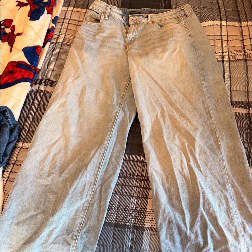 wild fable Light Blue Wide-Leg Jeans
